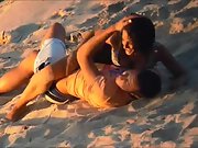 Duo filmed fucking on the beach
